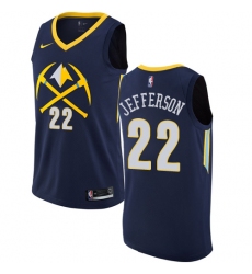 Men's Nike Denver Nuggets #22 Richard Jefferson Authentic Navy Blue NBA Jersey - City Edition