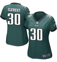 Women's Nike Philadelphia Eagles #30 Corey Clement Game Midnight Green Team Color NFL Jersey