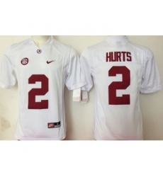 Alabama Crimson Tide 2 Jalen Hurts White College Football Jersey