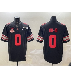 Men's Ohio State Buckeyes #0 OH-IO Black 2025 CFP Final With National Champions F.U.S.E. Vapor Limited Stitched Football Jersey