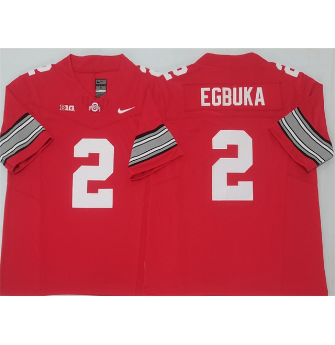 Men's Ohio State Buckeyes #2 Emeka Egbuka Red 2025 F.U.S.E. Limited Stitched Jersey