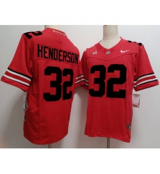 Men's Ohio State Buckeyes #32 TreVeyon Henderson C.J. Stroud Scarlet Game Red Jersey