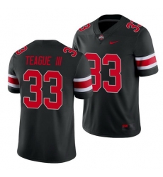 Men's Ohio State Buckeyes #33 Master Teague Iii Black Game Jersey