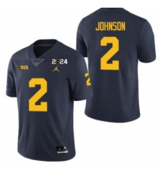 Men's Michigan Wolverines #2 Will Johnson Navy 2024 Stitched Jersey