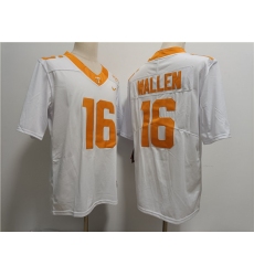 Men's Notre Tennessee Volunteers #16 Morgan Wallen White Stitched Jersey