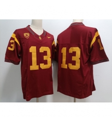 Men's Nike USC Trojans Caleb Williams #13 2023 F U S E Stitched Red Football Jersey