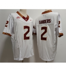 Men's Florida State Seminoles #2 Deion Sanders White 2023 F U S E Stitched Limited NCAA Jersey