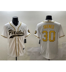 Men's Pittsburgh Pirates #30 Paul Skenes White Cool Base Stitched Baseball Jersey