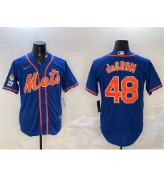 Men's New York Mets #48 Jacob DeGrom Royal 2025 Spring Training Cool Base Stitched Baseball Jersey