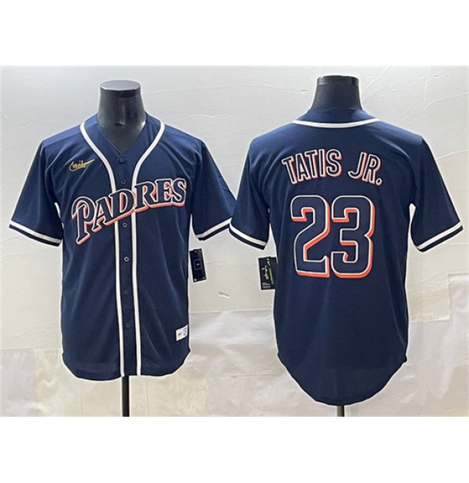 Men's San Diego Padres #23 Fernando Tatis Jr. Navy Stitched Baseball Jersey