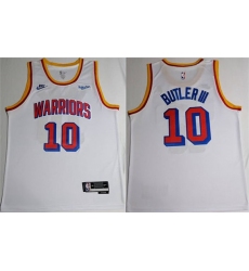 Men's Golden State Warriors #10 Jimmy Bulter III White 2025 Classic Edition Swingman Stitched Basketball Jersey