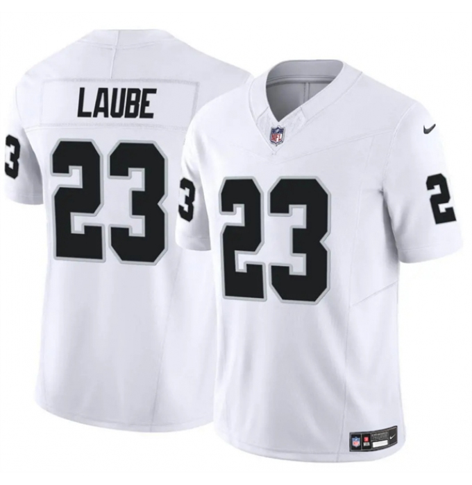 Men's Las Vegas Raiders #23 Dylan Laube White F.U.S.E Vapor Stitched Football Jersey