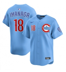 Men's Chicago Cubs #18 Shōta Imanaga Blue 2024-25 2nd Alternate Limited Stitched Baseball Jersey