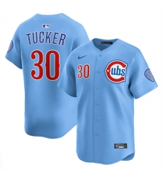 Men's Chicago Cubs #30 Kyle Tucker Blue 2024-25 2nd Alternate Limited Stitched Baseball Jersey