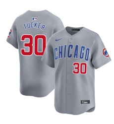 Men's Chicago Cubs #30 Kyle Tucker Grey 2025 Limited Stitched Baseball Jersey