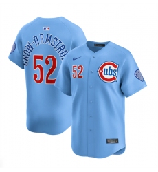 Men's Chicago Cubs #52 Pete Crow-Armstrong 2024-25 Blue 2nd Alternate Limited Stitched Baseball Jersey