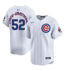 Men's Chicago Cubs #52 Pete Crow-Armstrong White Home Limited Stitched Baseball Jersey