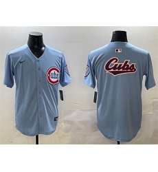 Men's Chicago Cubs Team Big Logo Blue 2024-25 2nd Alternate Limited Stitched Baseball Jersey