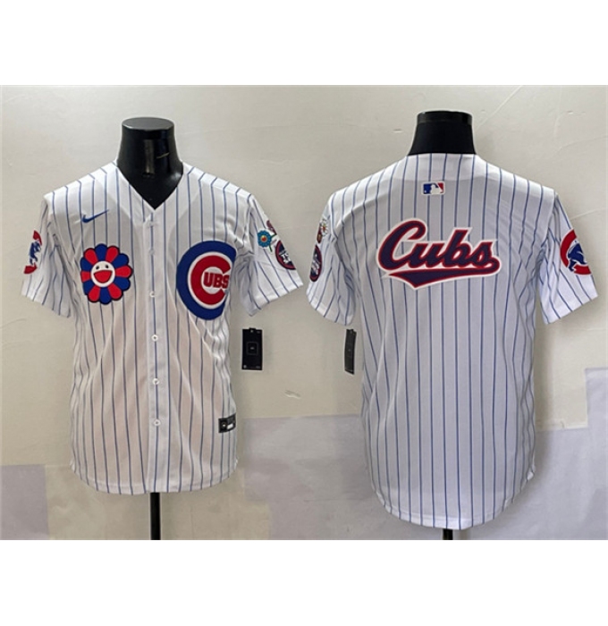 Men's Chicago Cubs Team Big Logo White 2025 Tokyo Series Limited Stitched Baseball Jersey