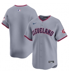 Men's Cleveland Guardians Blank Gray 2025 Alternate Limited Stitched Baseball Jersey