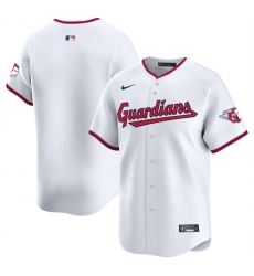 Men's Cleveland Guardians Blank White Home Limited Stitched Baseball Jersey