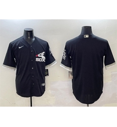 Men's Chicago White Sox Blank Black Cool Base Stitched Jersey