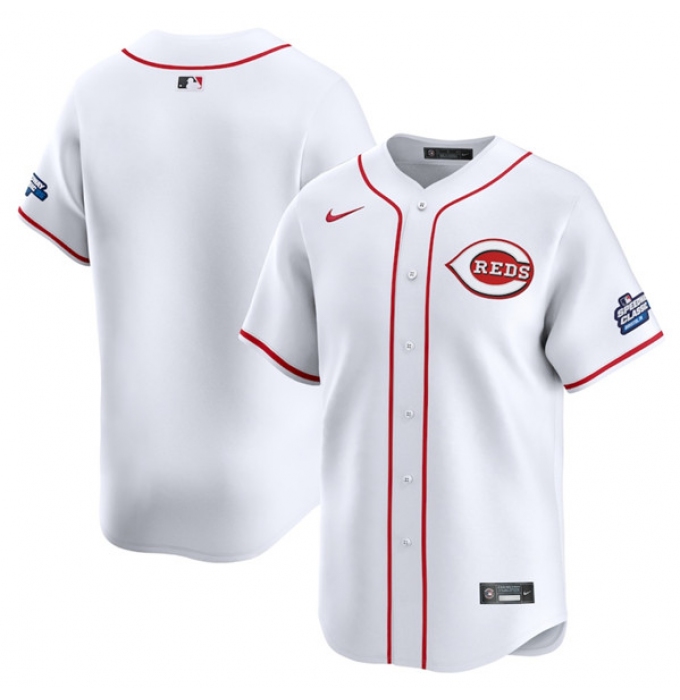Men's Cincinnati Reds Blank White 2025 Speedway Classic Home Limited Stitched Baseball Jersey