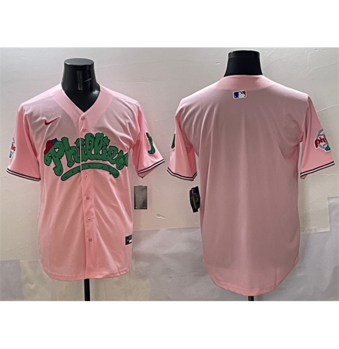 Men's Philadelphia Phillies Blank Pink Phanatic Limited Stitched Jersey