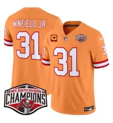 Men's Tampa Bay Buccaneers #31 Antoine Winfield Jr. Orange F.U.S.E. 2024 NFC South Champions With 1-Star C Limited Stitched Jersey