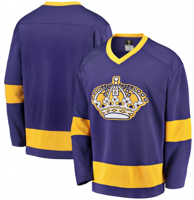 Men's Los Angeles Kings Blank Purple Adidas Stitched Hockey Jersey