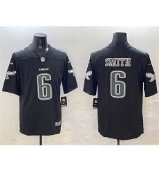 Men's Philadelphia Eagles #6 DeVonta Smith Black Fashion New Vapor Untouchable Limited Stitched Football Jersey