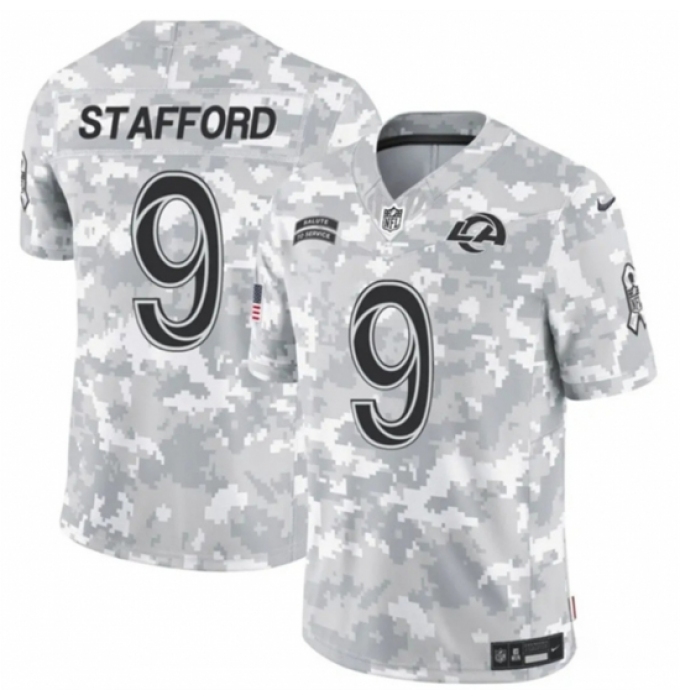 Youth Los Angeles Rams #9 Matthew Stafford 2024 F U S E Arctic Camo Salute To Service Limited Stitched Football Jersey