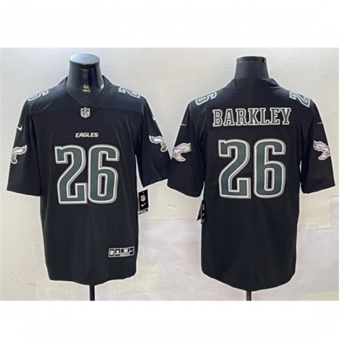 Men's Philadelphia Eagles #26 Saquon Barkley Black Fashion Vapor Untouchable Limited Stitched Football Jersey