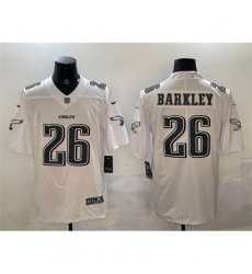 Men's Philadelphia Eagles #26 Saquon Barkley White Fashion Vapor Untouchable Limited Stitched Football Jersey