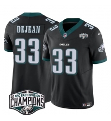 Men's Philadelphia Eagles #33 Cooper DeJean Black 2024 New NFC East Champions F.U.S.E. Vapor Untouchable Limited Stitched Football Jersey