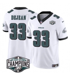 Men's Philadelphia Eagles #33 Cooper DeJean White 2024 New NFC East Champions F.U.S.E. Vapor Untouchable Limited Stitched Football Jersey