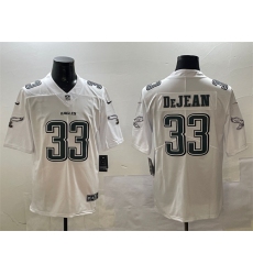 Men's Philadelphia Eagles #33 Cooper DeJean White Fashion New Vapor Untouchable Limited Stitched Football Jersey