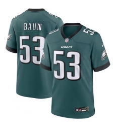 Men's Philadelphia Eagles #53 Zack Baun Green Vapor Limited Jersey