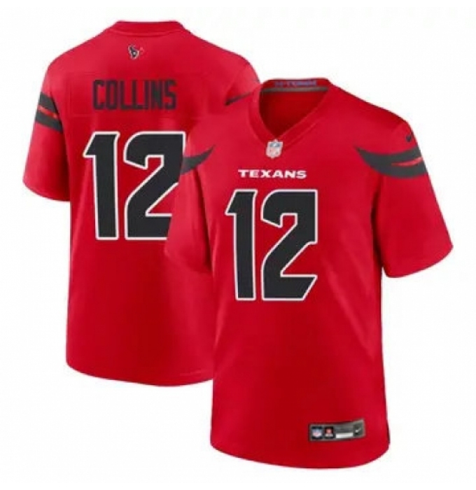 Men's Houston Texans #12 Nico Collins Red 2024 2nd Alternate F U S E Vapor Stitched Jersey