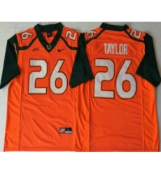 Men's Miami Hurricanes #26 Sean Taylor Orange Stitched NCAA Nike College Football Jersey