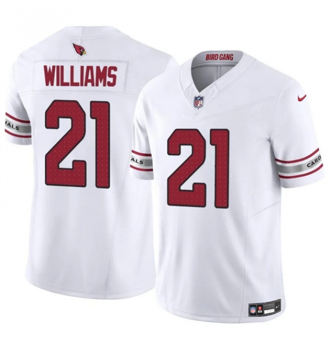 Men's Arizona Cardinals #21 Garrett Williams White 2024 F.U.S.E. Vapor Untouchable Limited Stitched Jersey