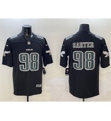 Men's Philadelphia Eagles #98 Jalen Carter Black Fashion New Vapor Untouchable Limited Football Stitched Jersey