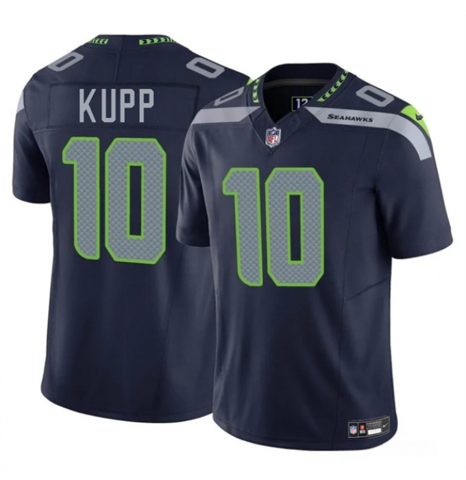 Men's Seattle Seahawks #10 Cooper Kupp Navy 2025 F.U.S.E Vapor Limited Football Stitched Jersey