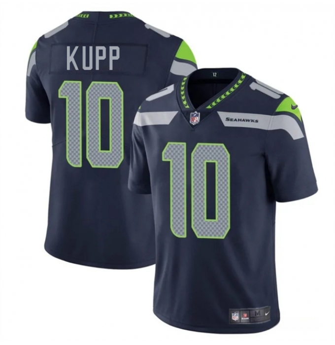 Men's Seattle Seahawks #10 Cooper Kupp Navy 2025 Vapor Limited Football Stitched Jersey