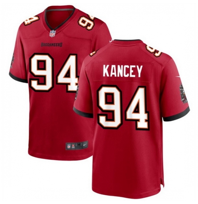 Men's Tampa Bay Buccaneers #94 Calijah Kancey Red 2023 Draft Stitched Game Jersey