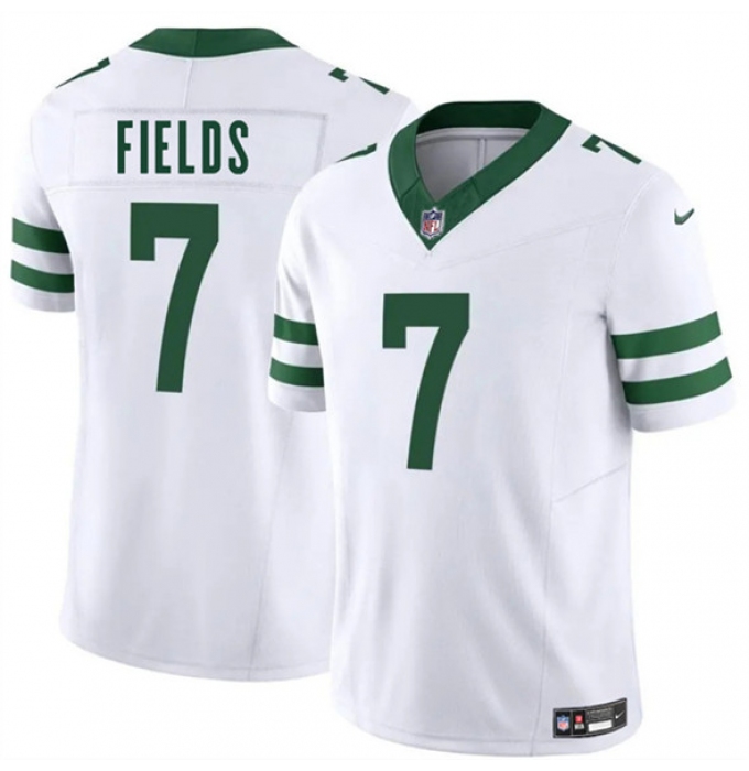 Men's New York Jets #7 Justin Fields White 2025 F.U.S.E. Vapor Untouchable Limited Football Stitched Jersey