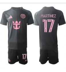 Men's Inter Miami CF #17 Josef Martínez 2025 Black Away Soccer Jersey Suit