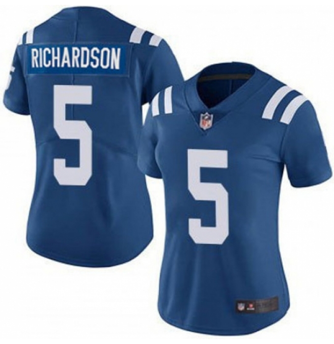 Women Indianapolis Colts #5 Anthony Richardson Blue 2024 F U S E Vapor Limited Stitched Football Jersey