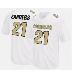 Men's Colorado Buffaloes Shilo Sanders #21 Original Retro Brand White NCAA Game Jersey