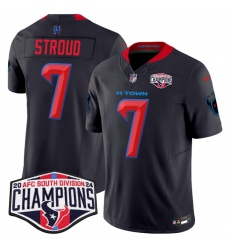 Men's Houston Texans #7 C.J. Stroud Navy 2nd Alternate F.U.S.E. 2024 AFC South Division Champions Vapor Limited Stitched Football Jersey